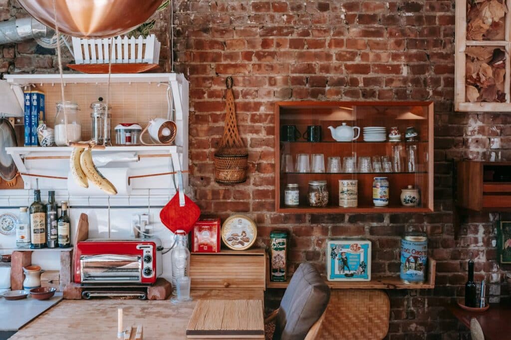 Intérieur maison de luxe cuisine rustique